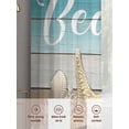 thumbnail image 6 of Ocean Beach Sheer Curtains 2 Panels Set Starfish Shell Coral Green Brown Ombre Wood Grain Sheer Window Curtains Light Filtering Rod Pocket Voile Drapes for Bedroom Living Room 52"x63", 6 of 8