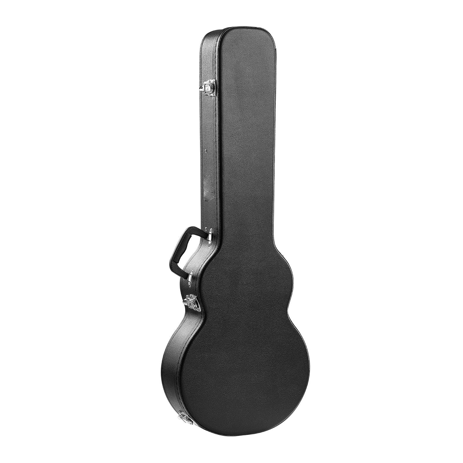 Electric Guitar Hard Case, 41.34 in Gourd-Shaped Guitar Hard Case, With Lock Latch Keys Handle, PVC Padding Soft Lining Water-Resistant Hard Shell Guitar Case, for 39 in LES Paul Guitars, Black