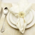 thumbnail image 5 of MKLZ Set of 12 Flower Napkin Rings, Gold Napkin Holder for Table Decor, 5 of 5
