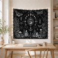 thumbnail image 5 of Moon Surrounded by Insects and Mushrooms, Mysterious Illustration for Nature Lovers, Dark Celestial Botanical Decor, Halloween Gift, Tapestry Wall Hanging for Bedroom and Living Room, 5 of 7