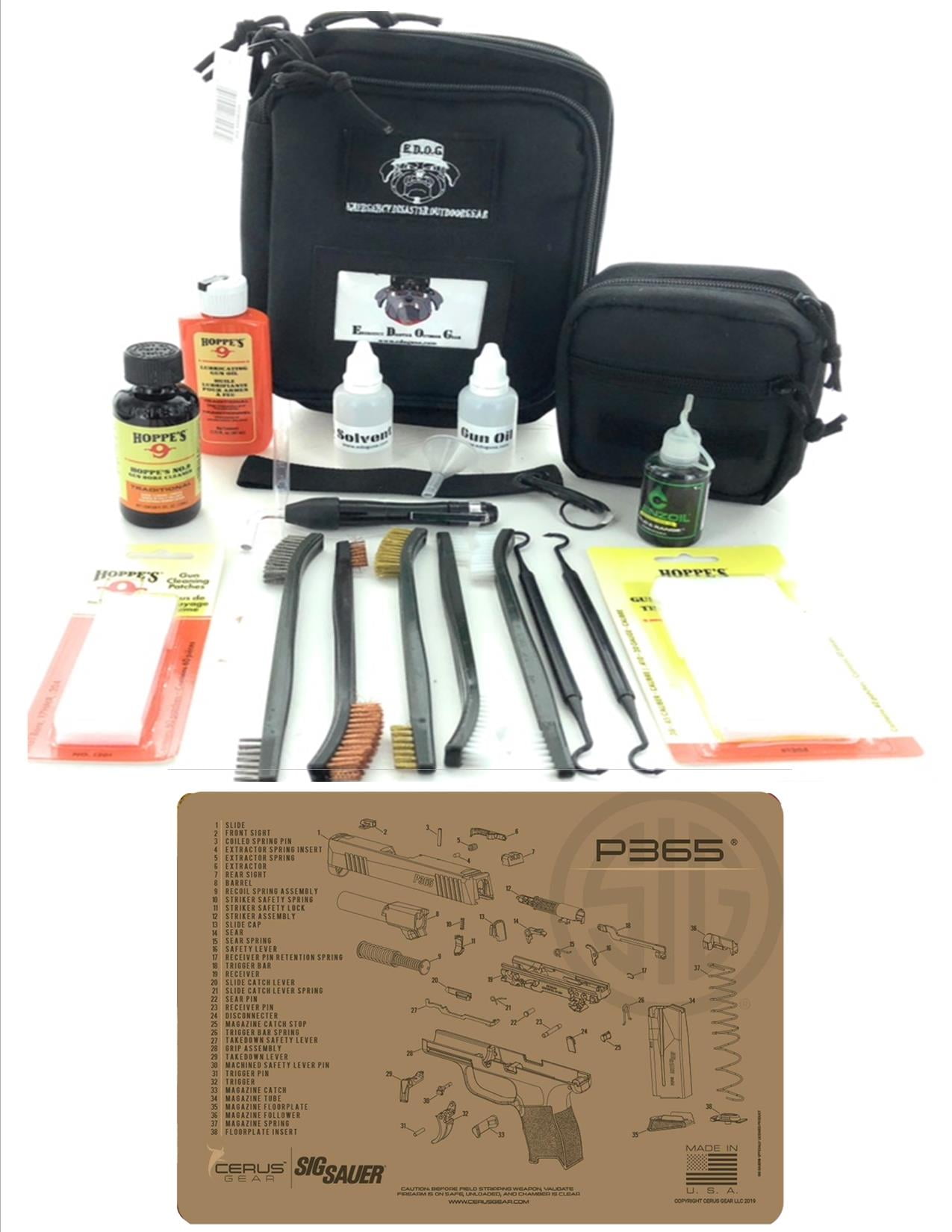 RangeMaster Elite EDC Bag Gun Cleaning Kit Compatible for Sig Sauer