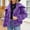 Purple, variant on Womens Coat Cropped Jacket Long Sleeve Coats Warm Winter Jackets Women Classic Airport Jacket Cute Summer Clothes for Women Winter Coat for Womens Easy Carry Raincoat Jacket Sweet Jacket Impossibly