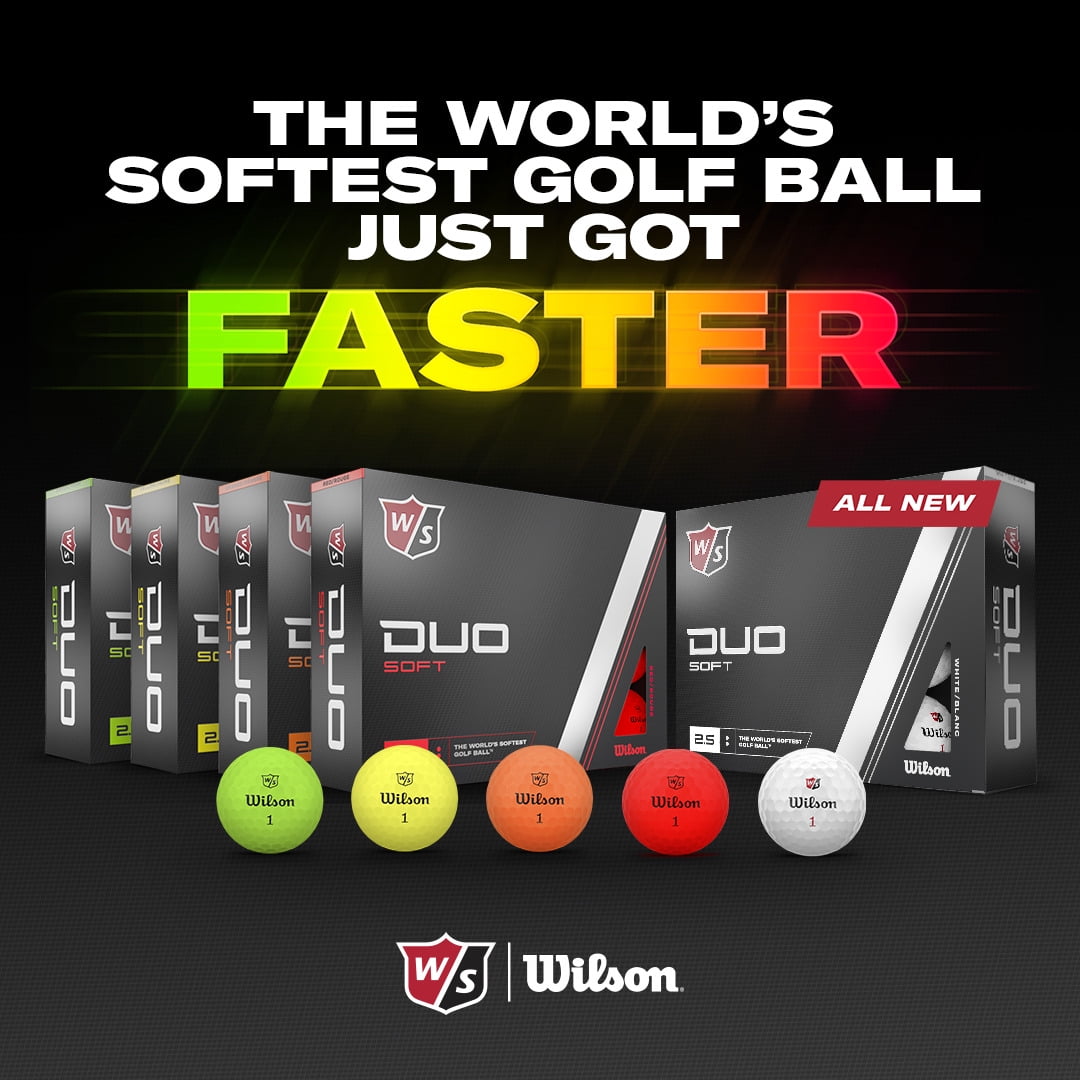 2023 Wilson Staff Duo Soft Golf Ball, Yellow, 12-Pack