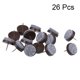 thumbnail image 2 of Almohadillas de fieltro para muebles, protectores de patas de silla y mesa, 24 mm de diámetro, marrón, 26 piezas, 2 of 5