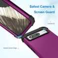 thumbnail image 5 of Dteck for Google Pixel 8 Armor Case, 3 in 1 Heavy Duty Shockproof Hybrid Hard PC Soft Rubber Drop Protection Slim Fit Hybrid Protective Cover Case, purple, 5 of 5