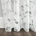 thumbnail image 4 of No. 918 Delia Embroidered Floral Sheer Rod Pocket Curtain Panel, 50"W X 96"L, White, 4 of 7