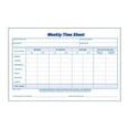 thumbnail image 4 of Weekly Time Sheets, One Part (No Copies), 8.5 x 5.5, 100 Forms/Pad, 2 Pads/Pack | Bundle of 2, 4 of 4