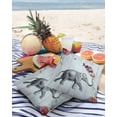 thumbnail image 3 of Farm Elephant with Colorful Flowers Outdoor Pillow Covers Set of 2, Decorative Waterproof Throw Pillow Case, Wooden Texture Cotton Linen Soft Cozy Cushion Pillowcases, 3 of 6