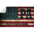 thumbnail image 2 of Pottstown PA Pennsylvania Montgomery County Vintage US Flag Decal Bumper Sticker 3M Vinyl 3" x 5", 2 of 3