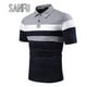 thumbnail image 4 of Sanfu®polo A Rayas De Tres Colores Playera Informal De Moda, 4 of 6