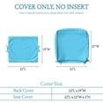 thumbnail image 5 of Pakunoda 22" X 22" Outdoor Deep Seat Cushion Replacement Slipcovers, 6 Set of Waterproof Patio Furniture Cushion Covers, Outdoor Cushion Covers with Zipper for Patio Furniture, Lake Blue, 5 of 7