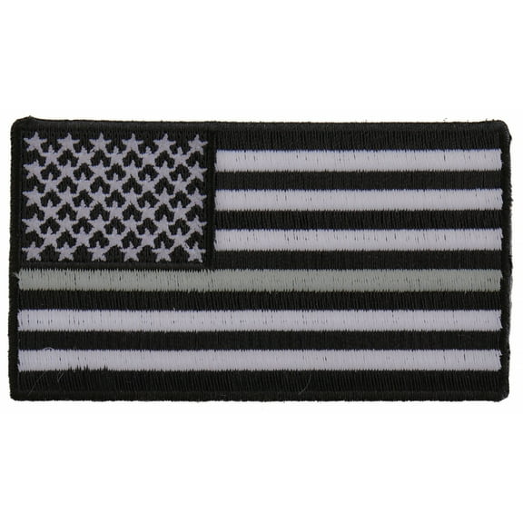 Thin Silver Line American Flag For Corrections