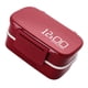 thumbnail image 1 of Caja De Almuerzo Portátil A Prueba De Envase De Capa Doble Caja De Picnic De Hojalata Burdeos Soledad Contenedor de almuerzo, 1 of 10