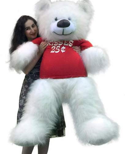 white teddy bear valentines day