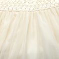 thumbnail image 6 of Richie House Little Girls Cream Pearl Accents Pleated Dress 3, 6 of 7