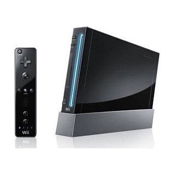 Restored Wii Hardwaref Black With Wii Sports Wii Resort (Refurbished)