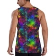 thumbnail image 3 of Easygdp Bright Universe Men's Tank Top, Sleeveless Muscle T Shirts, Breathable, Quick-Dry, Loose for Gym, Running, Fitness - 3X-Large, 3 of 9