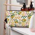 thumbnail image 5 of Toiletry Bag, Lemon pattern Leather Waterproof Travel Makeup Cosmetic Bag Organizer, Large Capacity Toiletry Bag for Travel Size Toiletries, Skin Care Bag for Women, 5 of 8