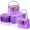 Purple, variant on iMucci 50 Pcs Set Butterfly Hollow Design Hand Held Candy Box Small Size For Party Favors In Assorted Pink And Purple Color Options Pink