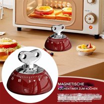 Mechanical Kitchen Timer with Loud Alarm 1-59 Minute Magnetic Countdown Cooking Egg Timer No Battery Needed Classic Home Gadget