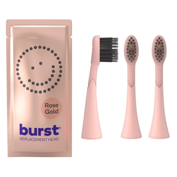 Cabezales de repuesto para cepillos de dientes Burst Sonic Rose Gold, paquete de 3