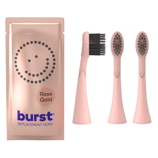 Cabezales de repuesto para cepillos de dientes Burst Sonic Rose Gold, paquete de 3