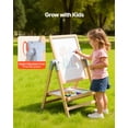 thumbnail image 3 of VEVOR Art Easel for Kids, 2-in-1 Wooden Double-Sided Kides Art Easel with Magnetic Whiteboard & Chalkboard, Adjustable Standing Rotatable Foldable Drawing Board with Painting Accessories for Boy Girl, 3 of 9