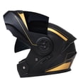 thumbnail image 2 of Casco de motocicleta Zulema con visera negro dorado XL, 2 of 8