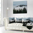 thumbnail image 3 of Designart Dark Trees and Fog Over Mountains - Landscape Printed Throw Pillow - 18x18, 3 of 5