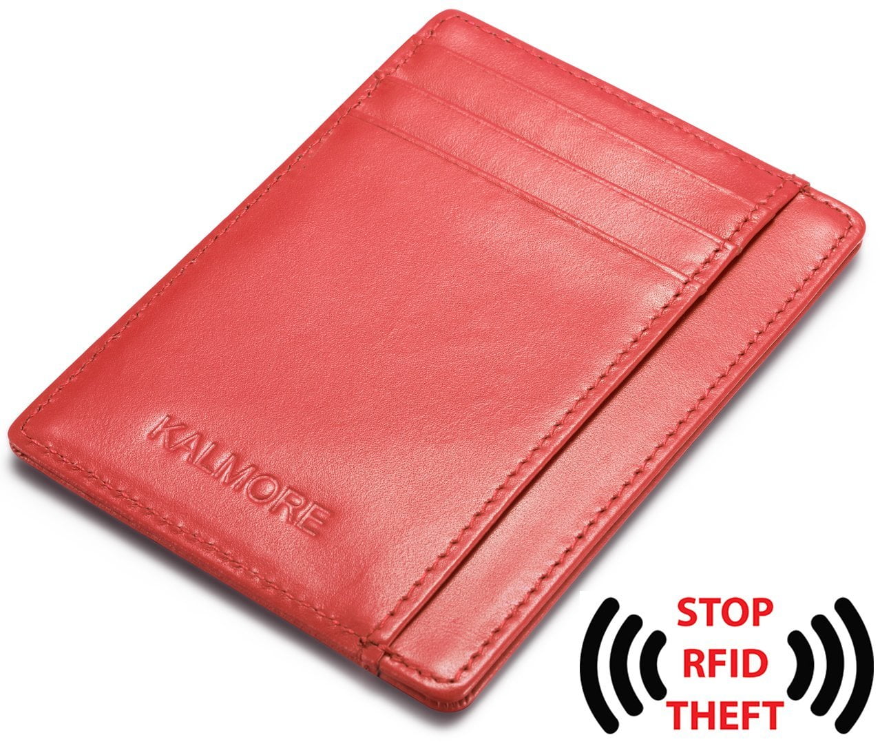 Minimalist RFID Mens Slim Wallet Genuine Leather Pocket Credit Card Case  Holder - Black - CQ189C968N3