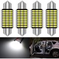 thumbnail image 1 of (4 piezas, blanco) Bombillas LED blancas de 39 mm extremadamente brillantes de 6500 k, sin errores, para interior de domo, matrícula y puerta, 1 of 5