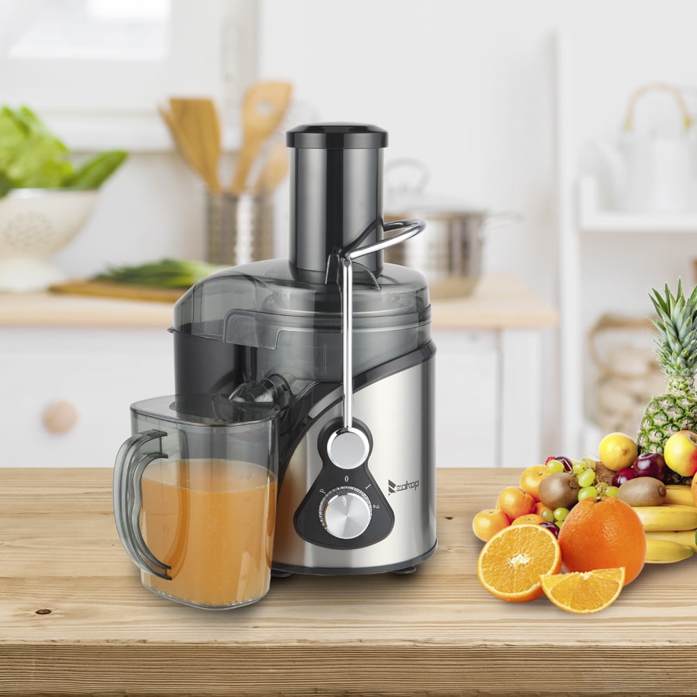 Kepooman 110V/800W/1500Ml Juice Cup, Pomace Cup Third Gear Electric Juicer, Black