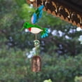 thumbnail image 1 of Home Decor 3D Stereoscopic Hummingbird Resin Wind Chime Metal Pendant Vividly Colorful Wind Chime Decoration With Exquisite And Lifelike Hummingbird Design, 1 of 3