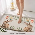 thumbnail image 6 of Easter Doormat Outdoor Entrance 18"x30", Retro Rabbit Egg Tree Leaves Painting Spring Absorb Moisture Dirt Door Mats, Non-Slip Rubber Backing Floor Mats Indoor, Low-Profile Front Door Rugs, 6 of 9