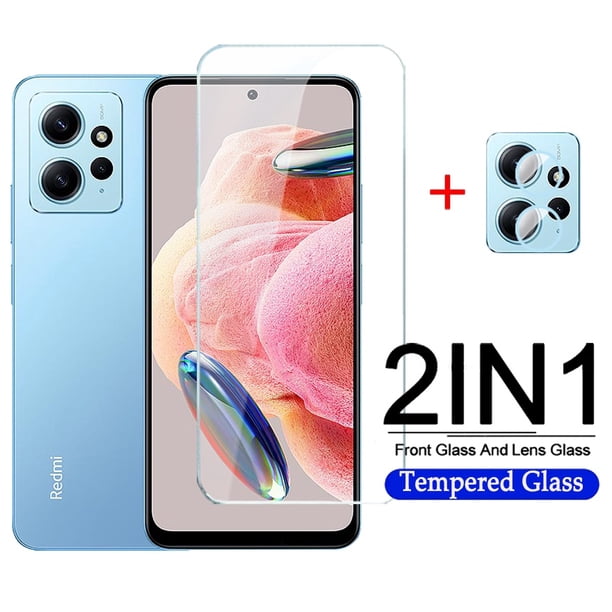 2 En 1 Xiaomi Redmi Note 7 8 Pro 12C A1 A1 + A2 A2 + 10 2022 10C 10A 9 9A 9C 9T 8 8A 7 7A Transparente Vidrio Templado Protector De Pantalla Película Protectora De Lente