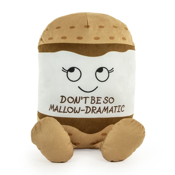 Jumbo Snarky Marshmallow Stuffed Plush Toy, Funny Soft Collectible Plush Character, 12M 