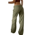 thumbnail image 3 of LilyLLL Womens Low Rise Combat Cargo Pants Militarty Wide Leg Flared Trousers, 3 of 4