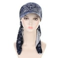 thumbnail image 4 of Gkeoshab Trucker Hat Square Silk Like Head Scarf - Women's Fashion Satin Scarf Bandana for Hair Wrapping at Night. polyester cotton Navy One Size Beach Hat Cowboy Hat Bucket Hat, 4 of 4
