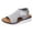 Gray, variant on Womens Orthopedic Walking Sandals with Arch Support Summer Open Toe Knitted Sports Shoes Lightweight Platform Slip on Slides Black Size 8
