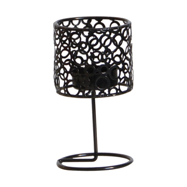 Portavelas Portavelas Mesa de comedor Candelabro creativo Portavelas de té Candelabro de metal para inauguración de la casa, año Nuevo, Decoración del Negro BLESIY candelero