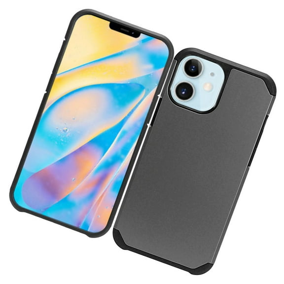 Apple iPhone 12, iPhone 12 PRO /6.1" Phone Case Protective Hybrid Anti-Drop Protection Shockproof Armor Dual Layers Frame Heavy Duty Rubber Rugged Gray Phone Cover foriPhone 12 /12 Pro