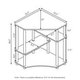 thumbnail image 6 of Furinno Turn-N-Tube Space Saving Corner Desk with Shelves, Columbia Walnut/Black, 6 of 6