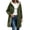 Army Green-04, variant on Women's Long Hooded Sherpa Lined Coat Full Zip Warm Mid-Length Winter Jacket with Pockets