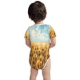thumbnail image 3 of Yiaed Sunflower Field Bliss Print Infant Climbing Short Sleeve Onesie One-Piece Baby Bodysuit Clothes 0-12 Months -18 Months, 3 of 6