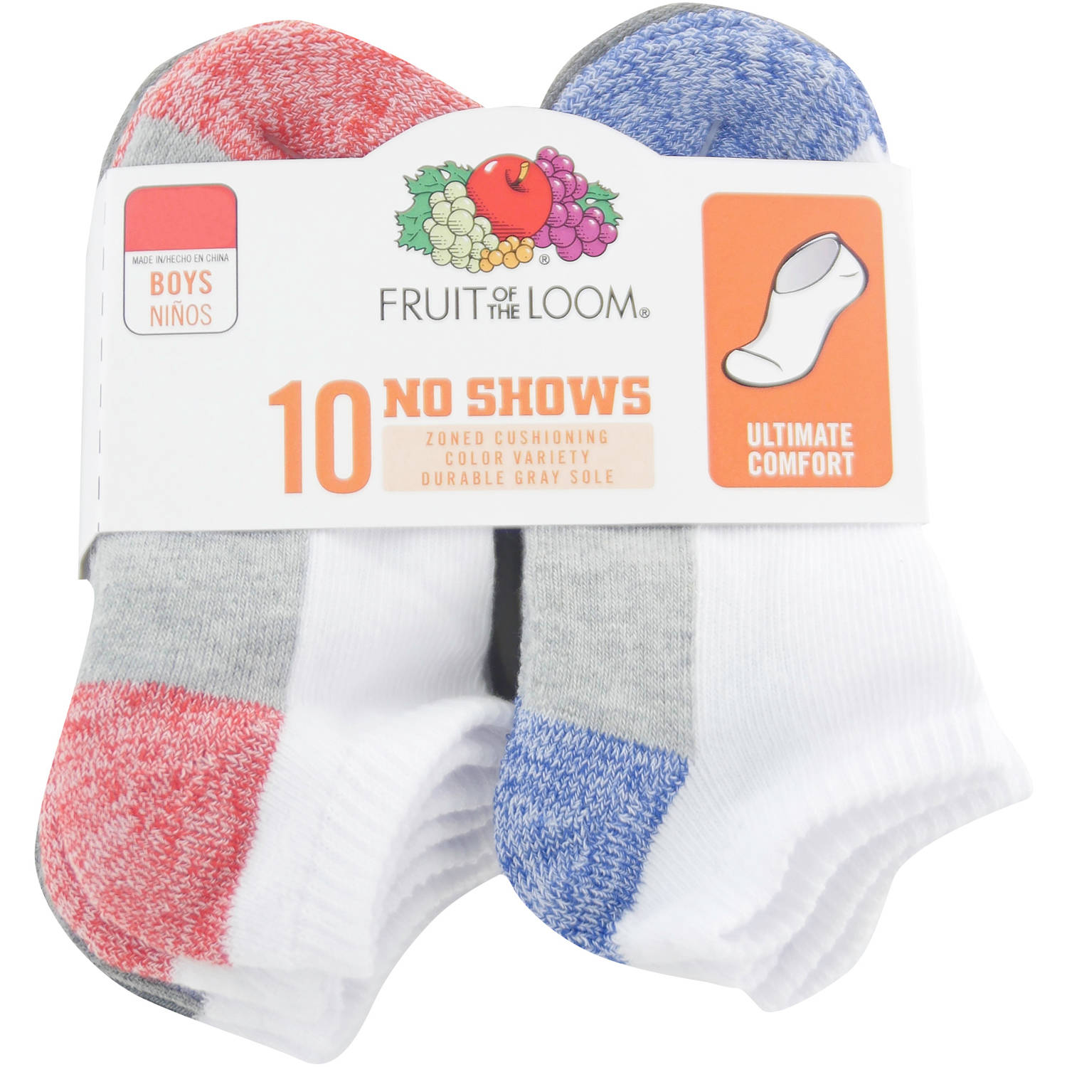 No Show Socks, 10 Pairs (Little Boys & Big Boys) - image 4 of 5