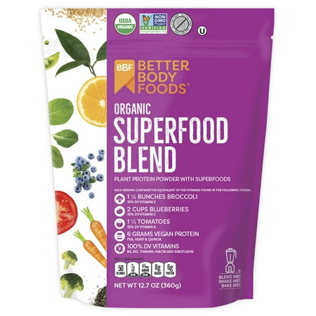 BetterBody Foods Organic Superfood Blend Powder, 12.7 (Best Superfoods For Smoothies)