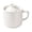 White, variant on Rice Cooking Mug, Ceramic Microwave Cooker with Lid and Handle, 1 Cup Size for Rice Porridge and Soup, Space Saving Tableware for Home Kitchens, Dorms, and Offices