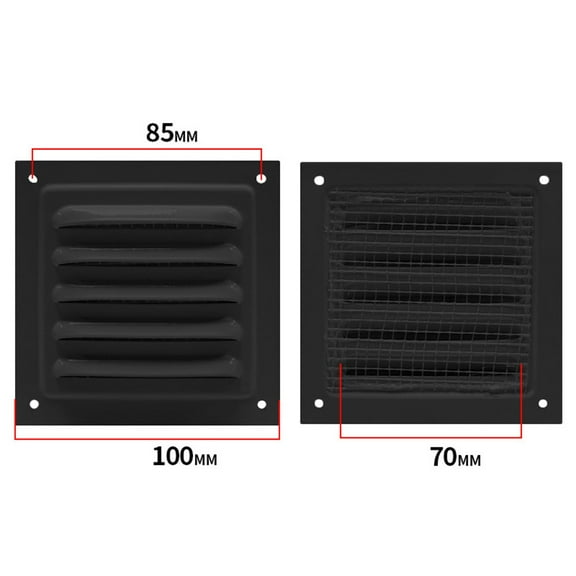 Square Aluminum Exterior Wall Air Vent Grille Cover,Durable Ventilation Outlet for Home and Commercial Use