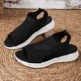thumbnail image 4 of Modisza Women Arch Support Walking Sandals Comfortable Plantar Fasciitis Non Slip Mesh Slide Shoes Summer Open Toe Sport Sandal Black 6.5, 4 of 6