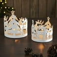 thumbnail image 2 of Votive Candle Holder Reindeer Antique White Set of 2, 2 of 3